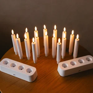 Sia LED-julelys oppladbart 16 stk. & 2 stk. ladestasjon