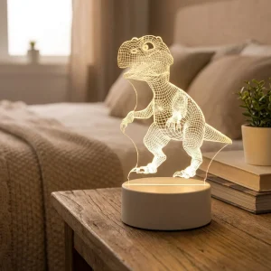 3D-illusjonsnattlampe – DinoGlowz