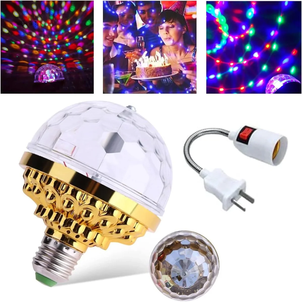 LED-diskolampe – PartyGlow Spin - Image 7