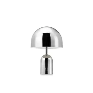 Bærbar bordlampe med kromfinish – ChromeGlow