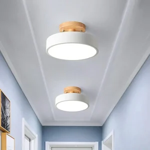 LED-taklampe, halvintegrert – enkel plafond i farge