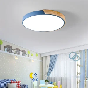 Rund LED-taklampe – fargerik plafondering