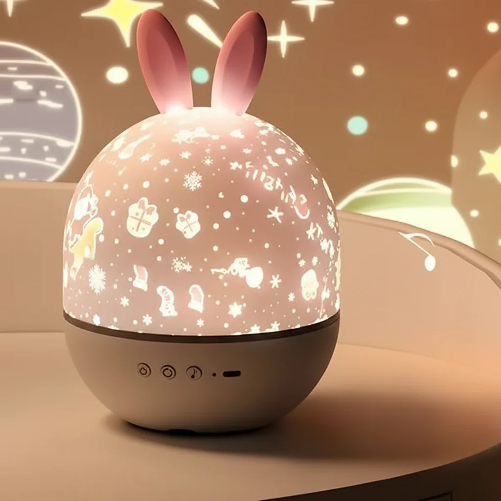 Stjerneprojektor i plast til barnerom – Moonbunny - Image 4