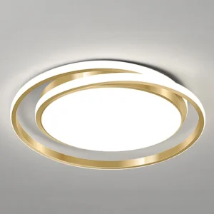 Rund LED-taklampe – moderne dimbar plafond på 45 cm i gull eller svart