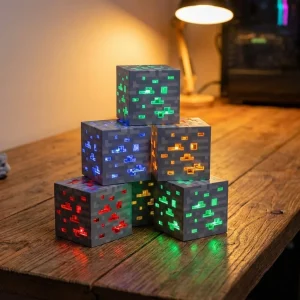 Modulær pixelblokklampe – Glowbrickz