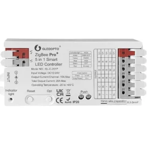 ZigBee + RF2,4G 5in1 dimmer - 5x15A