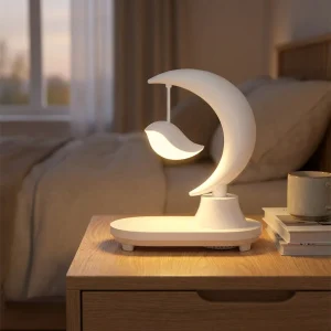 Oppladbar Bluetooth-nattbordslampe – Glowmoon