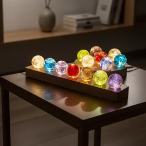 Justerbar krystallkulelampe – Aurasphere
