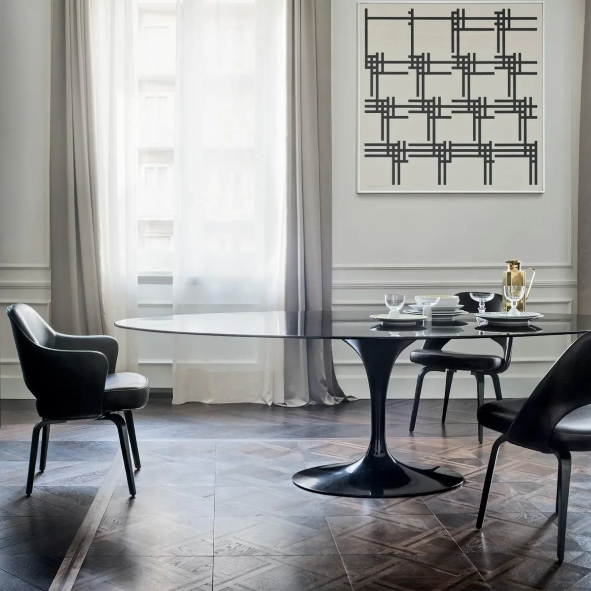 Saarinen Spisebord Sort - Image 7
