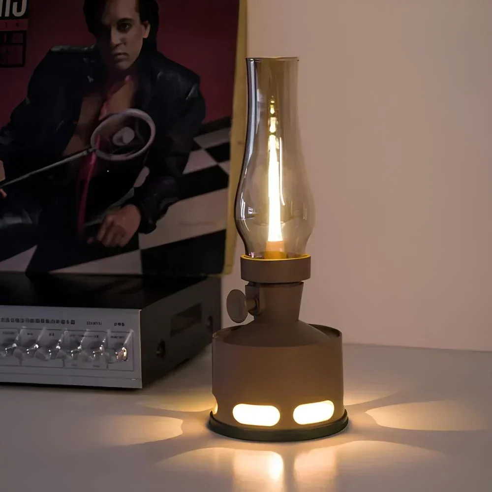 Oppladbar vintage-LED-lampe – LumaLantern - Image 6