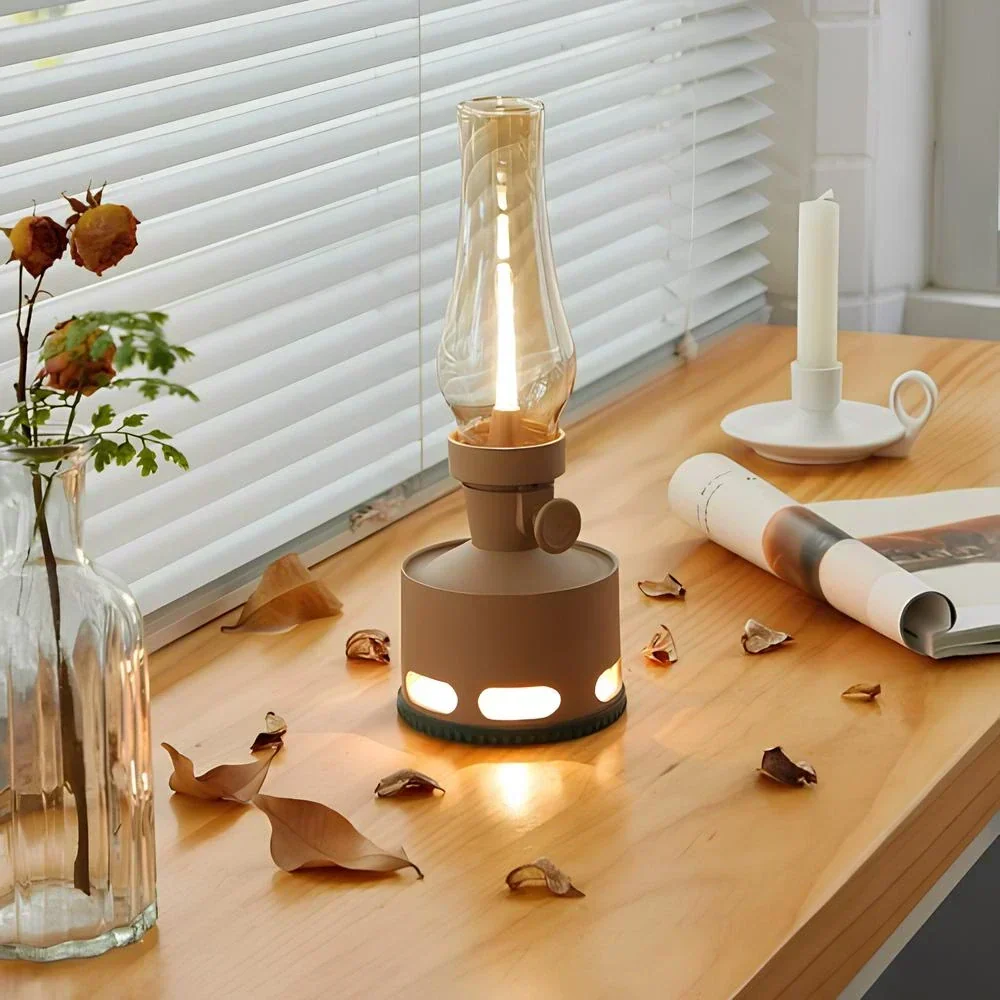 Oppladbar vintage-LED-lampe – LumaLantern - Image 5