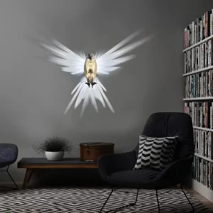 Belyst vinge-vegglampe – LumaWings