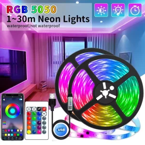 USB LED-lysremser med fargeskiftning – RGB-lys for romdekorasjon og bakgrunnsbelysning til TV-en