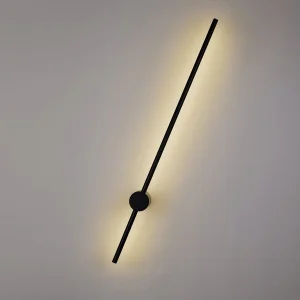 Lineær LED-vegglampe – moderne, minimalistisk list i svart