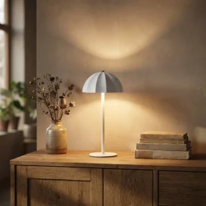 Soppbordlampe i metall – 2000 mAh dimbar