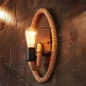 Vintage seilvegglampe – RusticRope