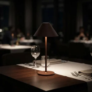 Restaurantlampe med paraply-skjerm – 4 fargetemperaturer, Enkel lading