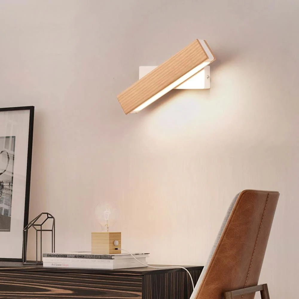 LED-vegglampe i tre med vrifunksjon – Twilight Pivot - Image 7